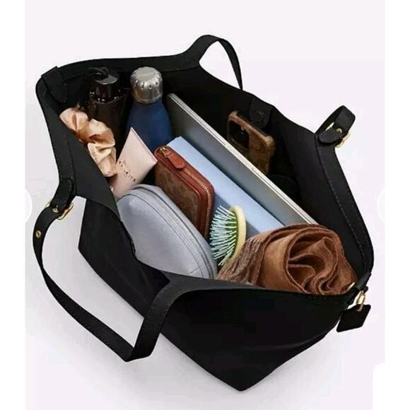 NWT COACH Gramercy Tote Black/Gold Leather Shoulder Bag Tote - Picture 5 of 5